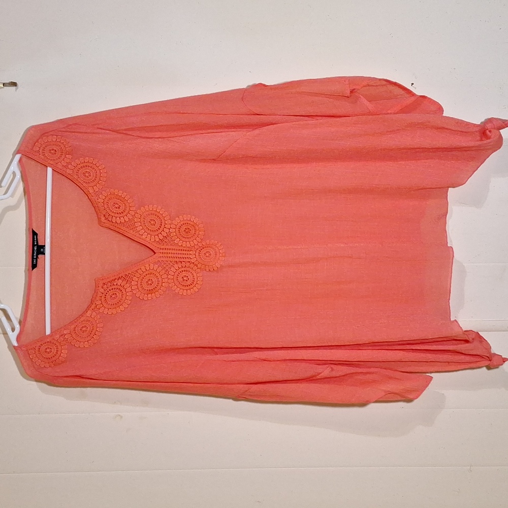 Zac and Rachel Woman Plus Size 2X Tunic Beach Cover-up Lightweight Sheer